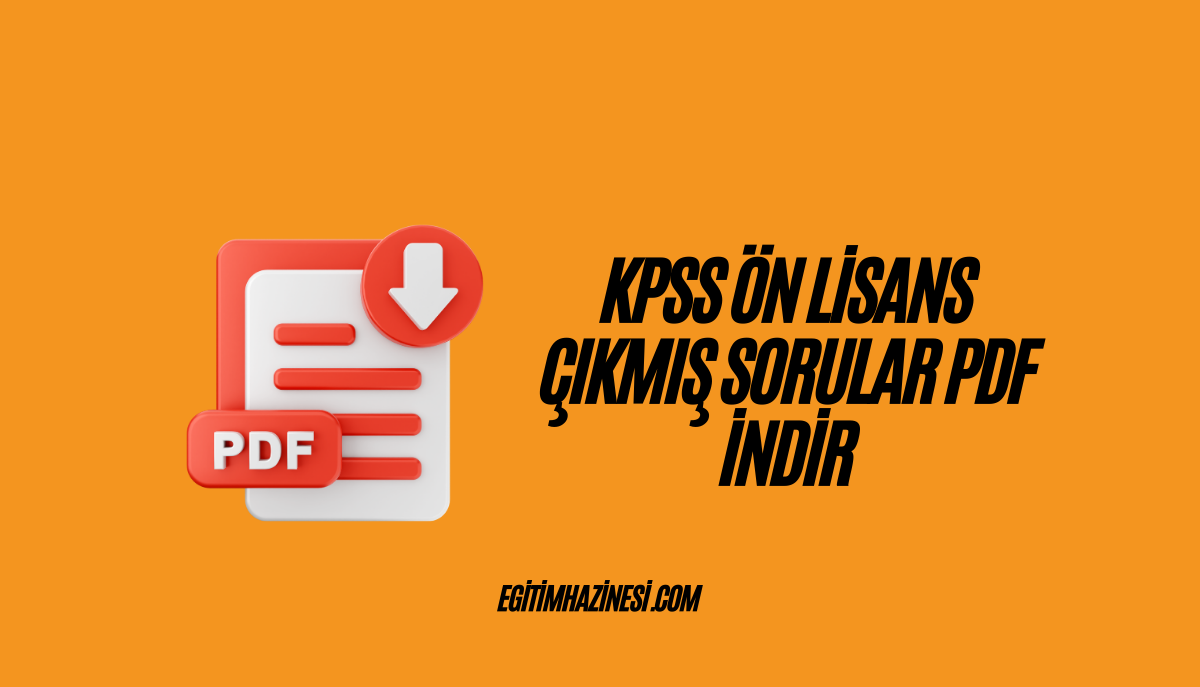 KPSS ön lisans çıkmış sorular PDF indir