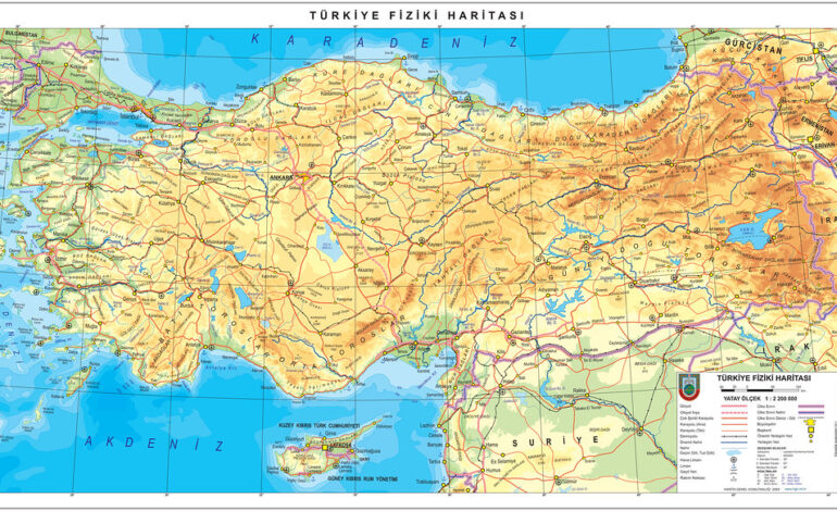 Türkiye'nin Fiziki Haritası